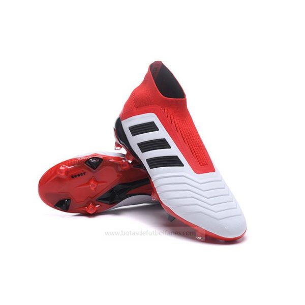 Adidas Predator FG Mujer Blanco Negro Rojo